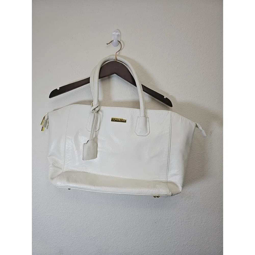 JOY &‎ IMAN Genuine Leather Satchel Tote Purse Hand Shoulder Bag